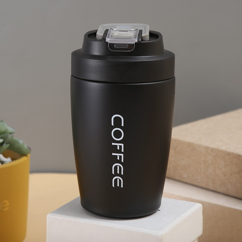 (Store Closing Sale) Double Stainless Steel Coffee Cup Leakproof Insulated Thermal Cup Car Portable Travel Coffee Mug