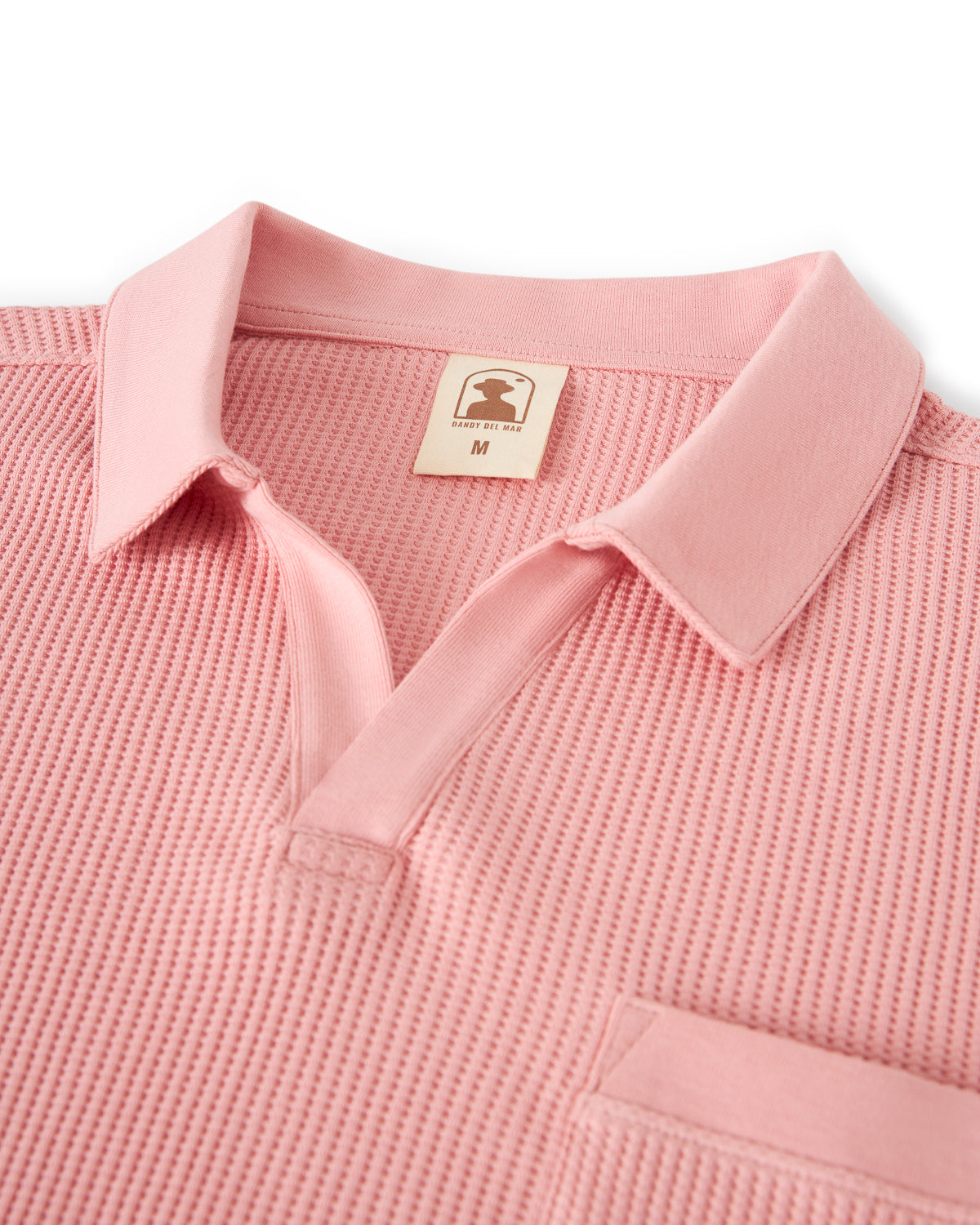 The Cannes Waffle Knit Shirt - Spanish Rose