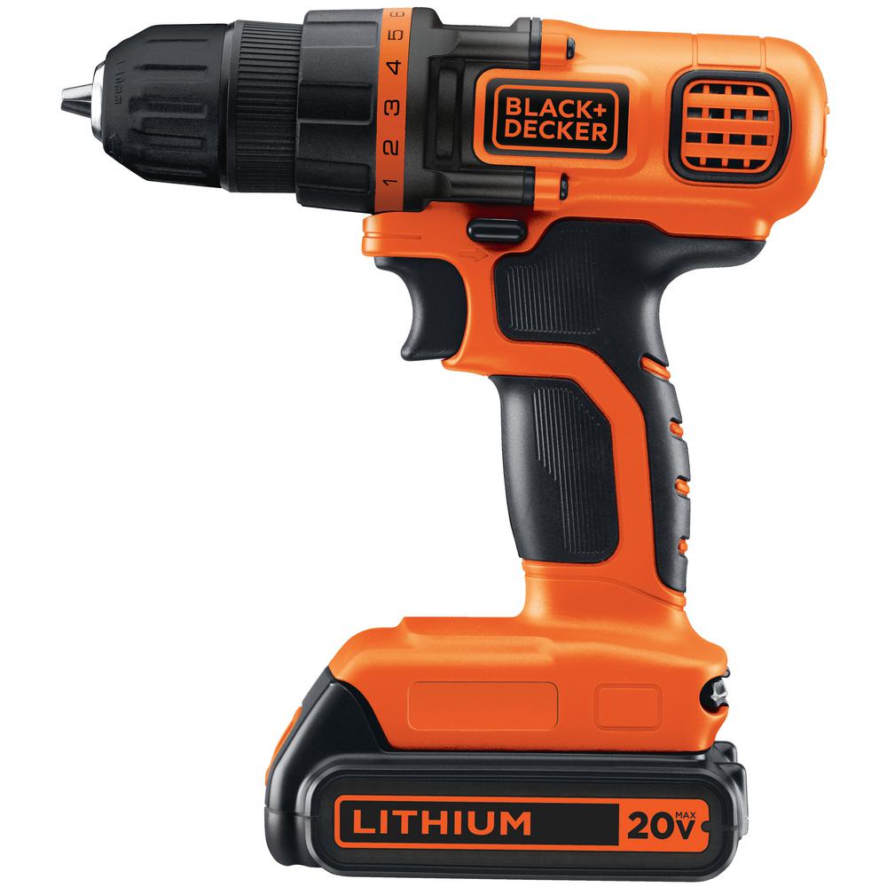 20 Volt MAX Lithium Ion Cordless Drill and Project Kit with Battery 1.5Ah, Charger and Kit Bag