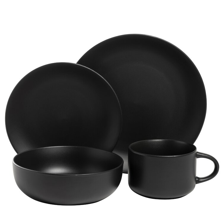 Ten Strawberry Street Wazee Matte Stoneware Dinnerware Set - Service for 4