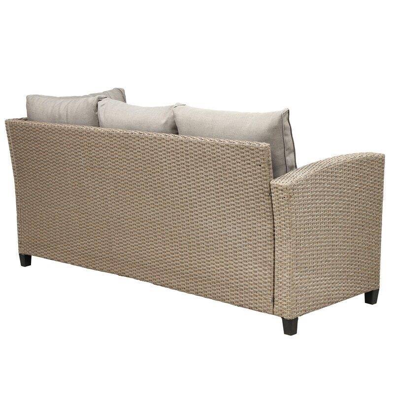 Bradyn Wicker/Rattan 7 - Person Seating Group with Cushions