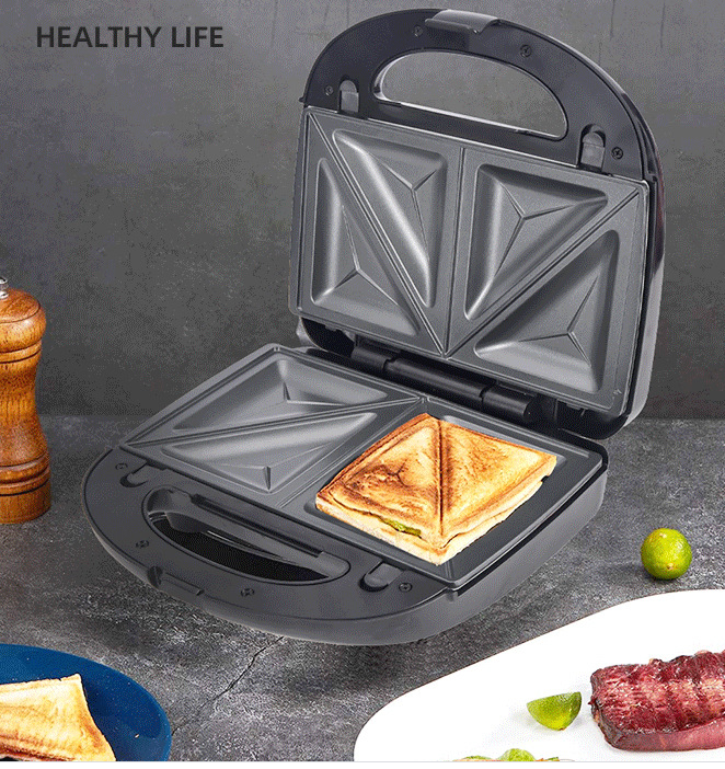 (Store Closing Sale) 6-in-1 Waffle Maker EU Plug Sandwich Maker Grill Breakfast Maker Doughnut Cake Maker Compact Kitchen Dining Kitchen Accessories