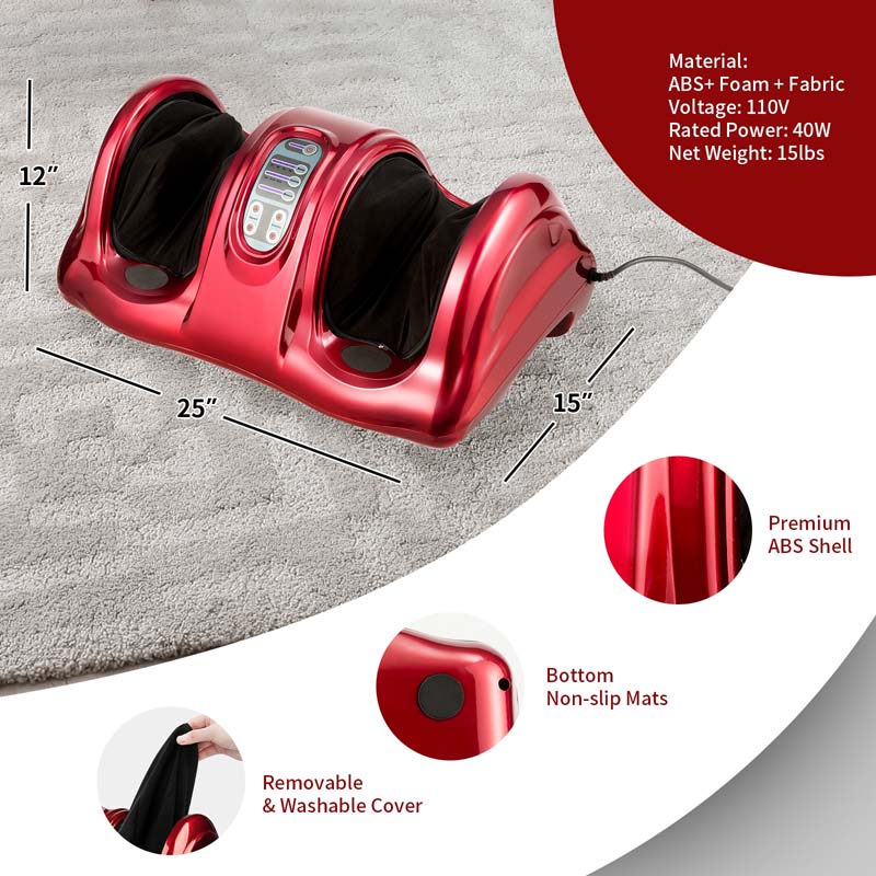 Electric Shiatsu Foot Massager with High-Intensity Rollers, Machine Massage for Feet Leg Calf Ankle, Nerve Pain Therapy