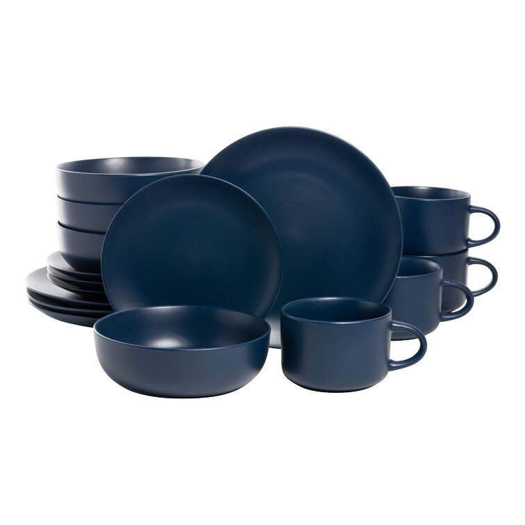 Ten Strawberry Street Wazee Matte Stoneware Dinnerware Set - Service for 4