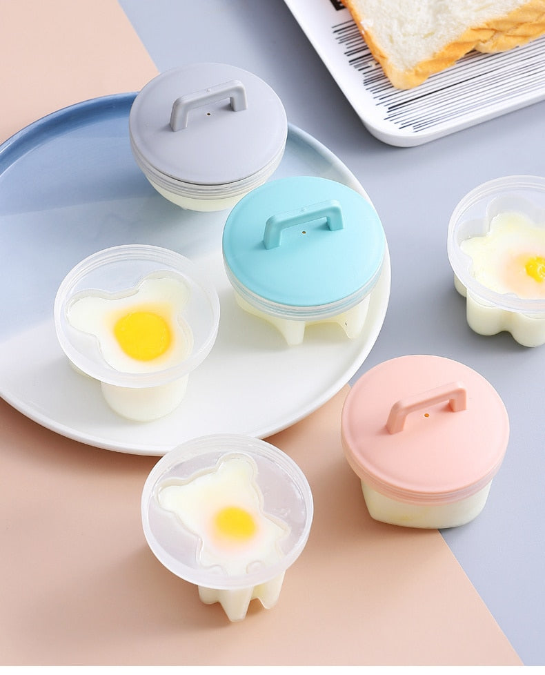 (Store Closing Sale) 4 Pcs/Set Cute Egg Cooker Tools With Plastic  Brush