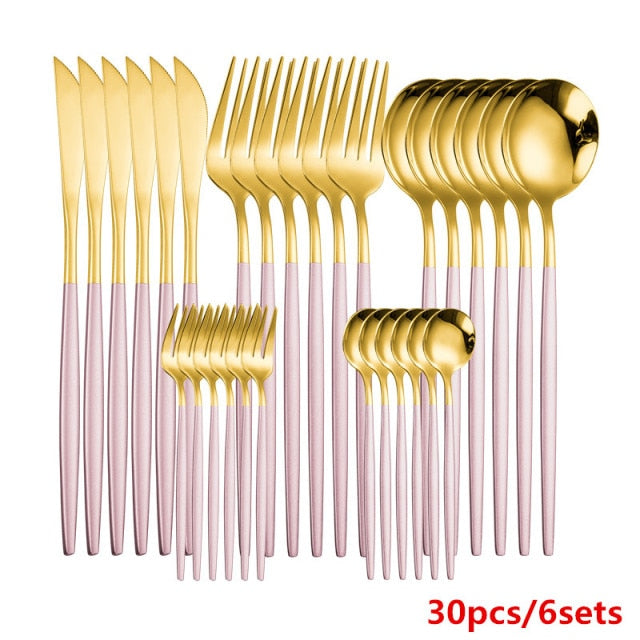 Gold Cutlery Set Stainless Steel