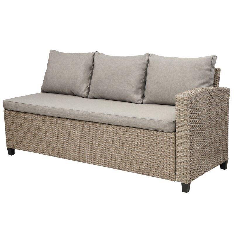 Bradyn Wicker/Rattan 7 - Person Seating Group with Cushions