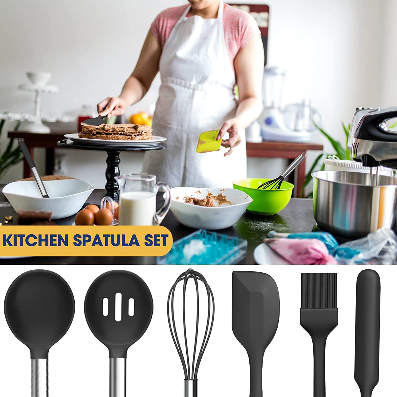 (Store Closing Sale) Silicone cooking utensils set