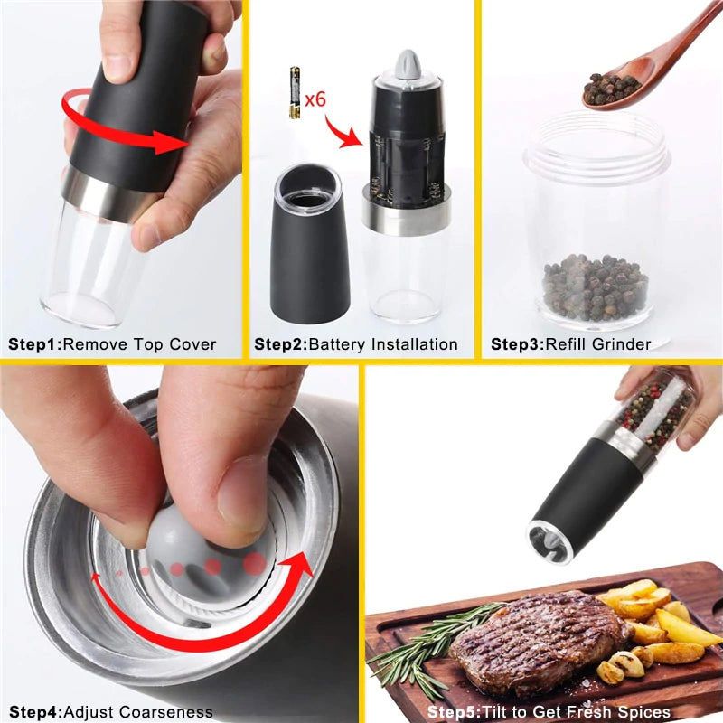 (Store Closing Sale) Electric Salt and Pepper Grinder