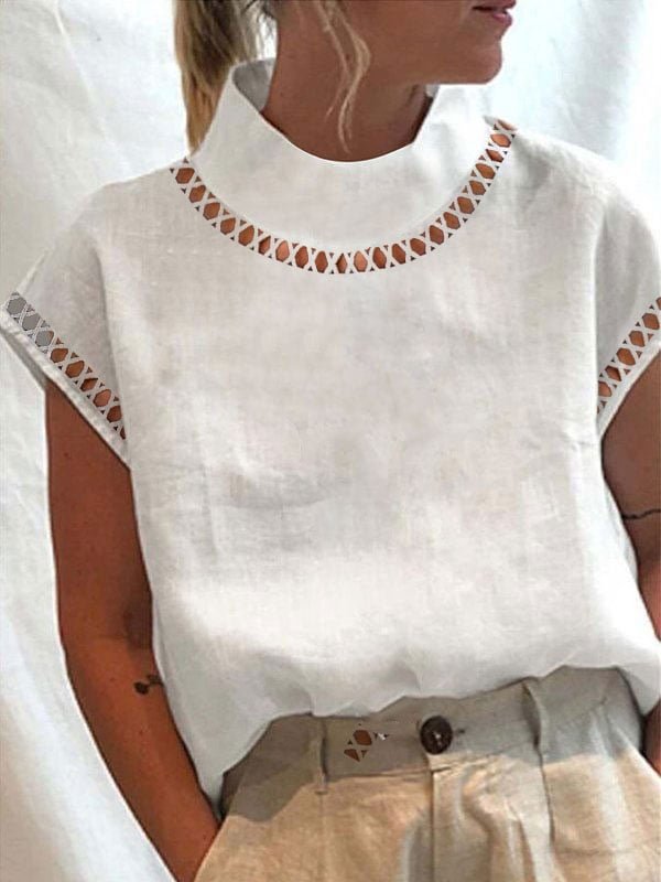 Cotton And Linen Lace Shirt