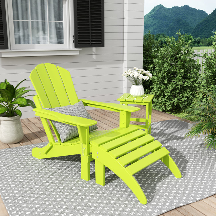 Shawnna Resin Folding Adirondack Chair Ottoman