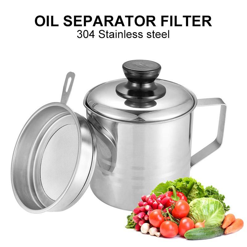 (Store Closing Sale) Home Grease Container With Strainer