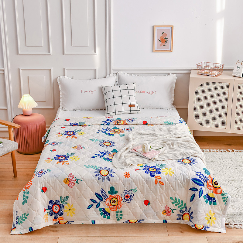 Summer Cartoon Cool Ice Silk Blanket Queen King Size