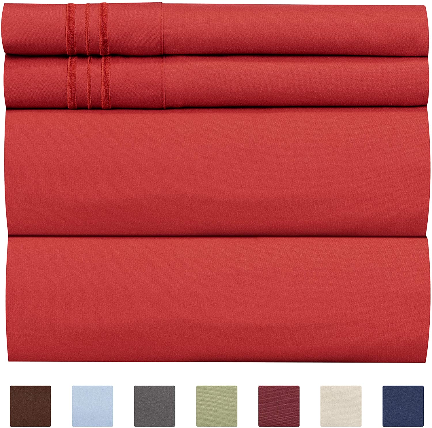 4/6 Piece Bed Sheets Set- Extra Soft - Deep Pockets - Easy Fit - Breathable /Cooling - Wrinkle Free