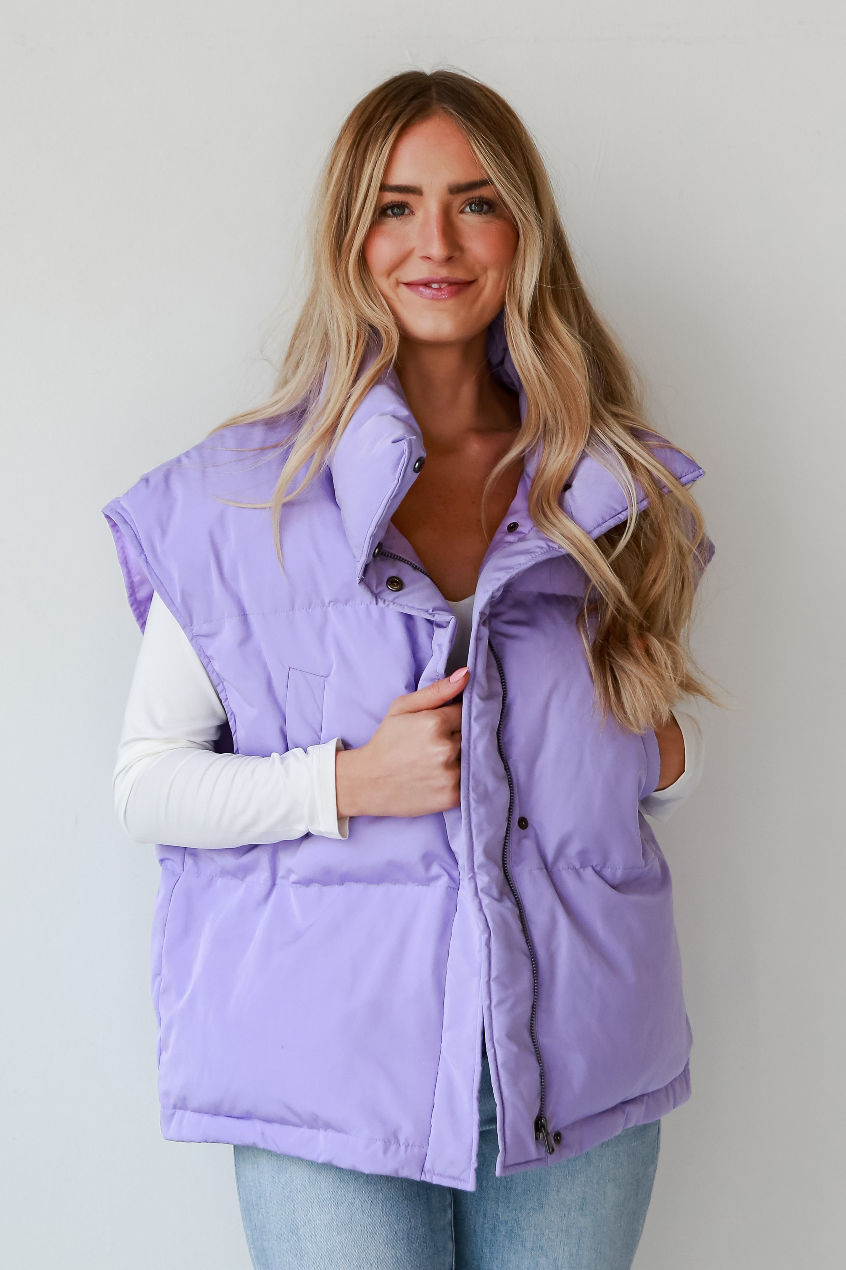 FINAL SALE - Talk That Talk Purple Puffer Vest