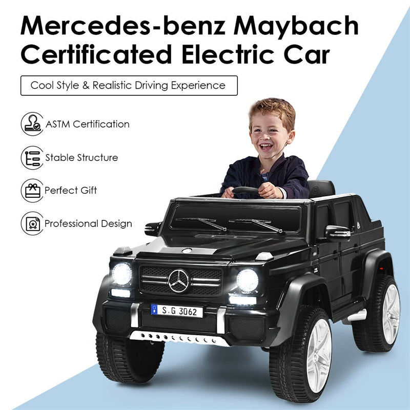 12V Mercedes-Benz Kids Electric Ride On Car Toy with Remote Control & Trunk 2 Motors