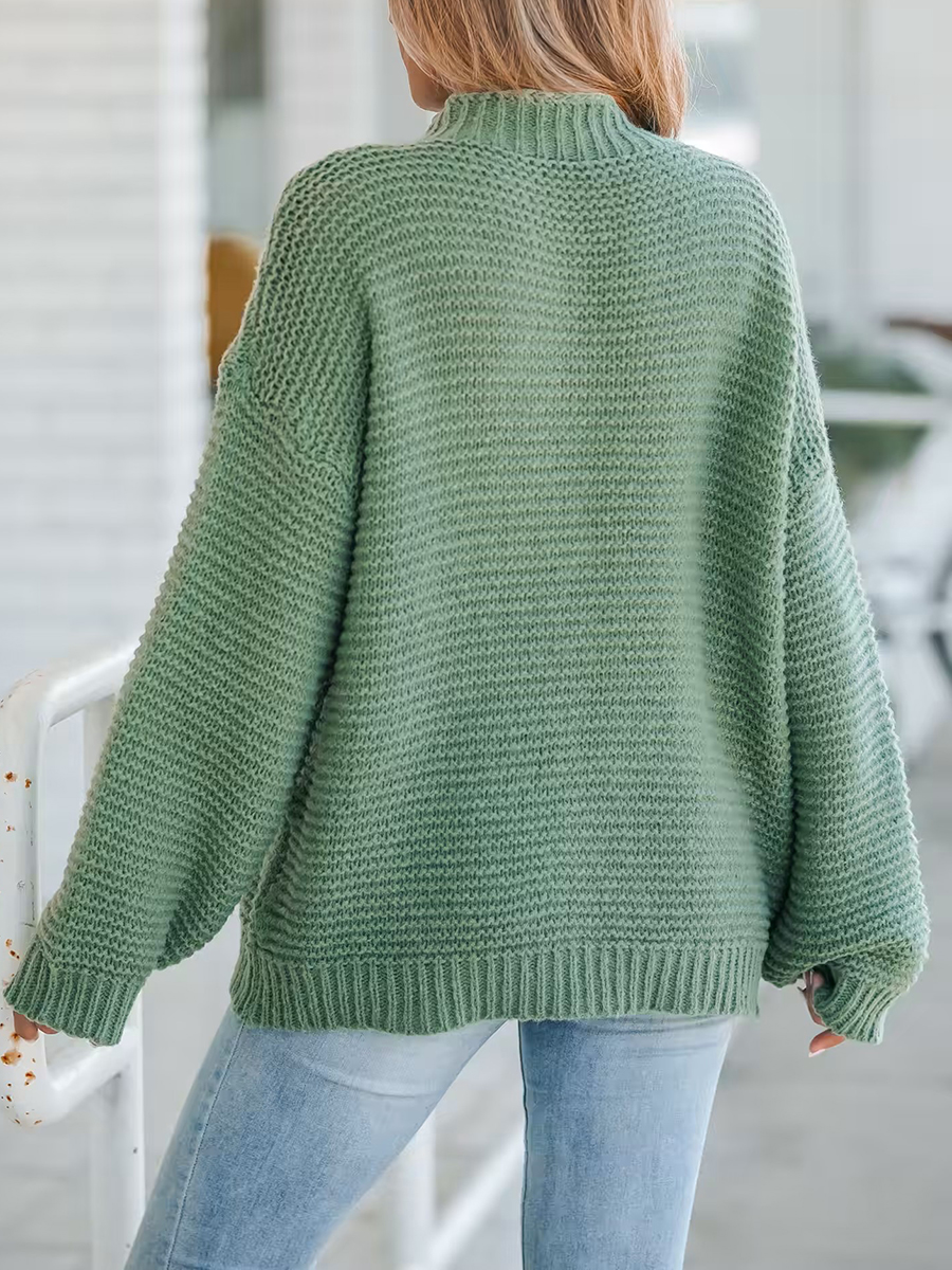 Ribbed turtleneck sweater