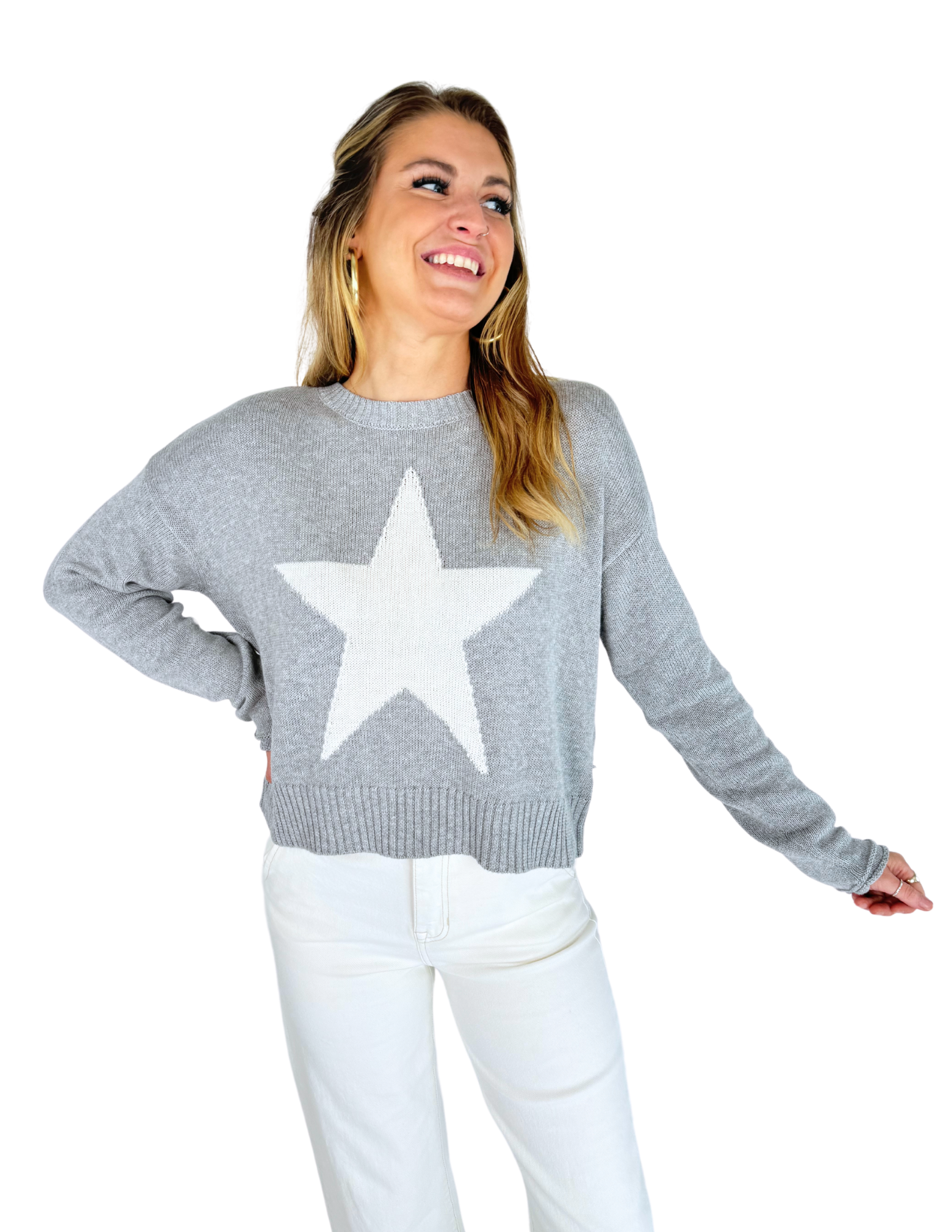 Z Supply Sienna Star Sweater - Heather