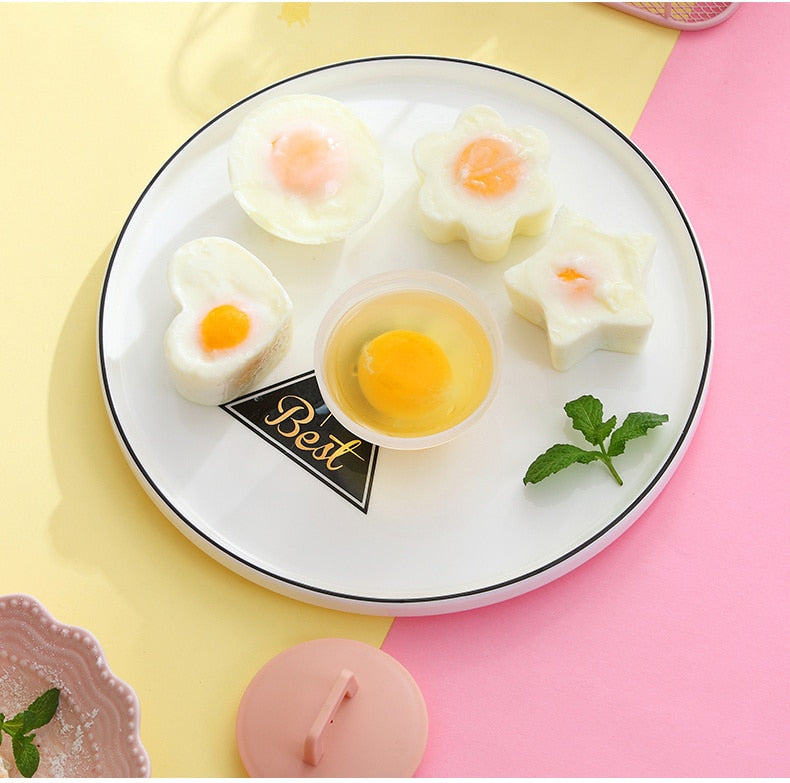 (Store Closing Sale) 4 Pcs/Set Cute Egg Cooker Tools With Plastic  Brush