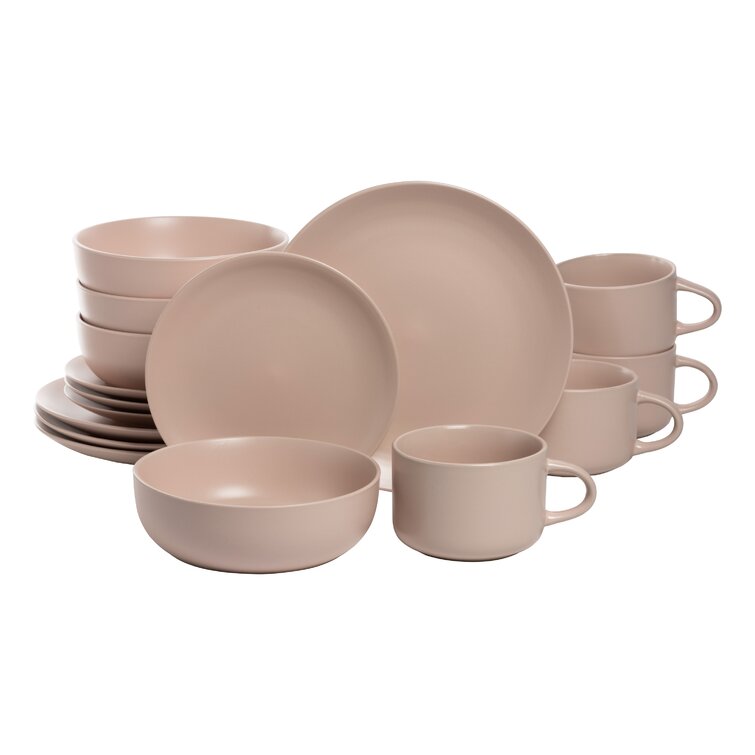 Ten Strawberry Street Wazee Matte Stoneware Dinnerware Set - Service for 4