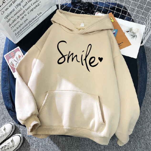 Casual Hoodie Text Letters Hoodie