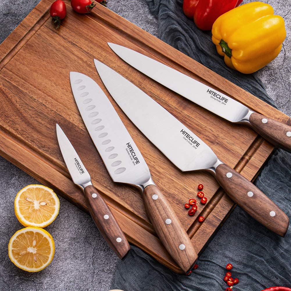 (Store Closing Sale) [🎁GIFT]14 Pieces High Carbon Stainless Steel Knife Set with Block