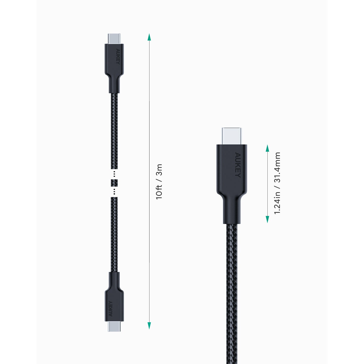 AUKEY CB-CD31 Nylon USB-C to C cable