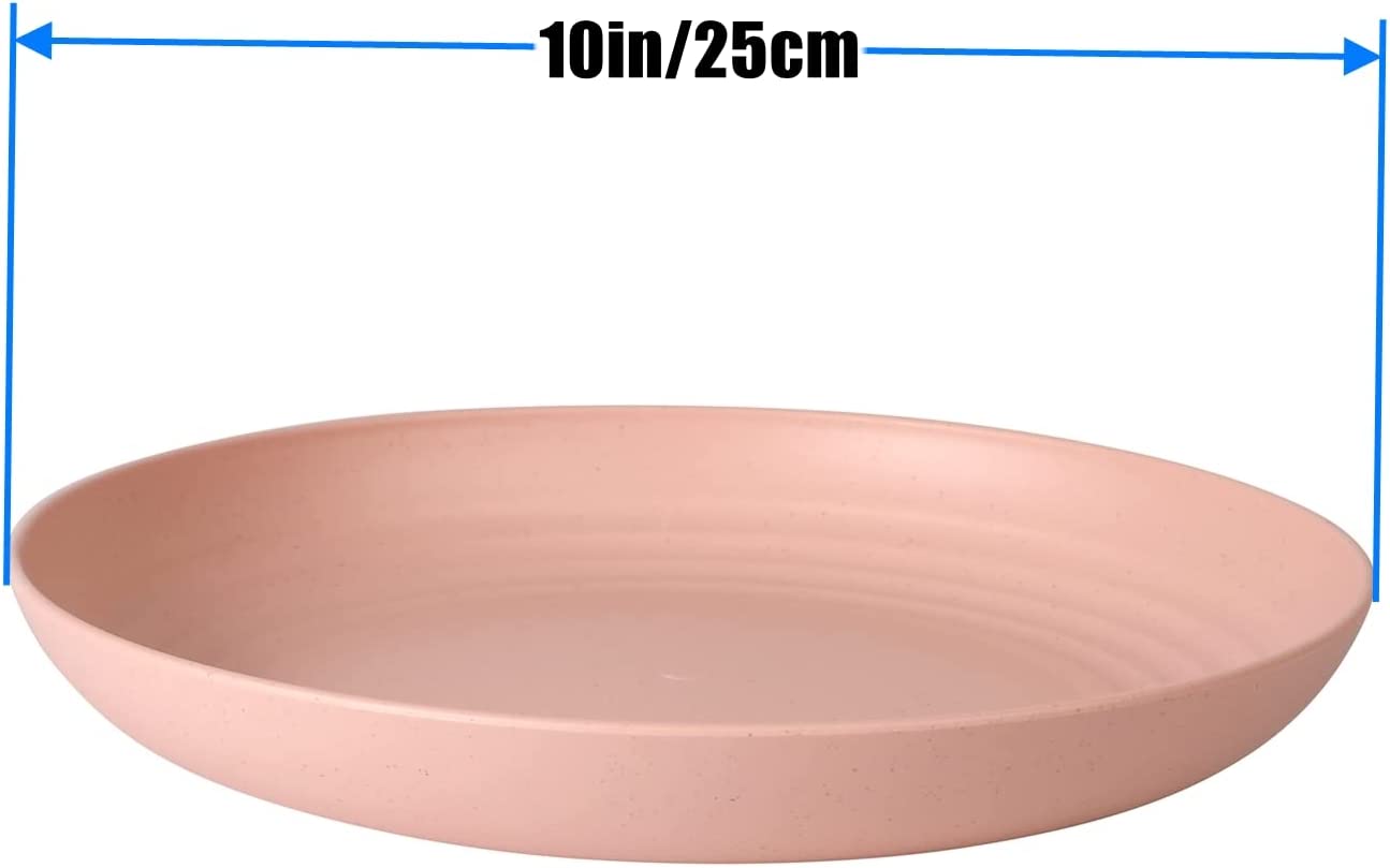 (Store Closing Sale) Wheat Straw Plate Lightweight Unbreakable Dinner Plate Set