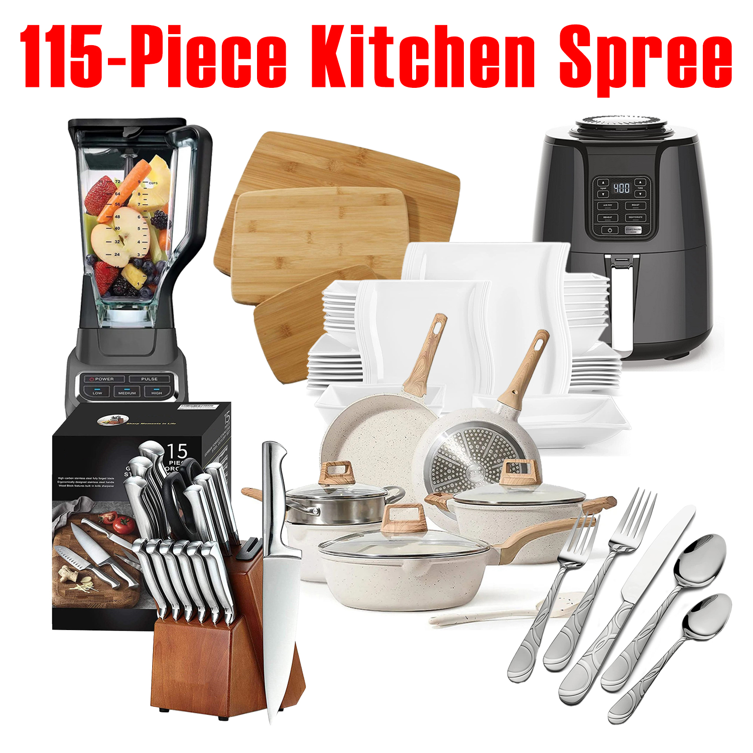 (Store Closing Sale) 115-piece Kitchen Spree, Meeting All The Needs Of The Kitchen