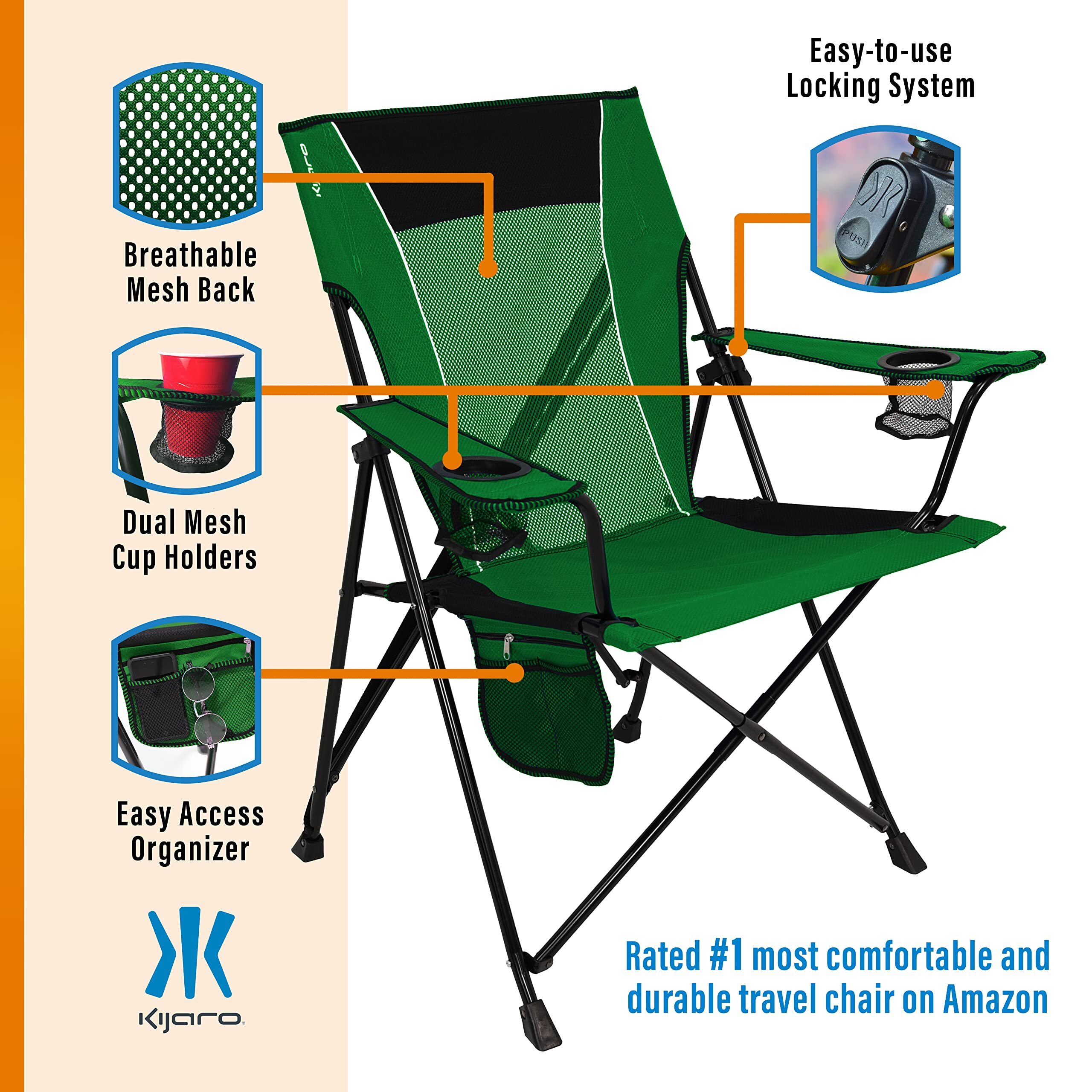 Double Lock Portable Camping Chair