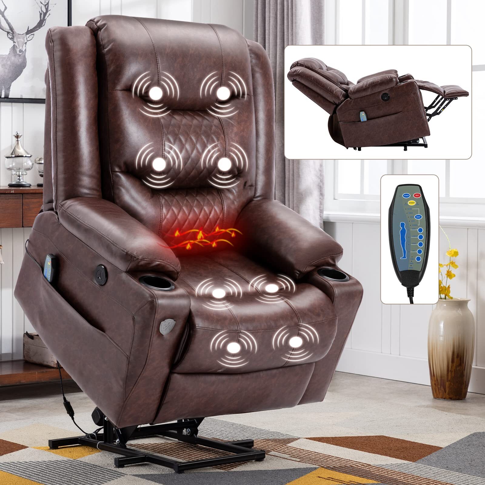 Massage and Heat Function Electric Recliner Chair