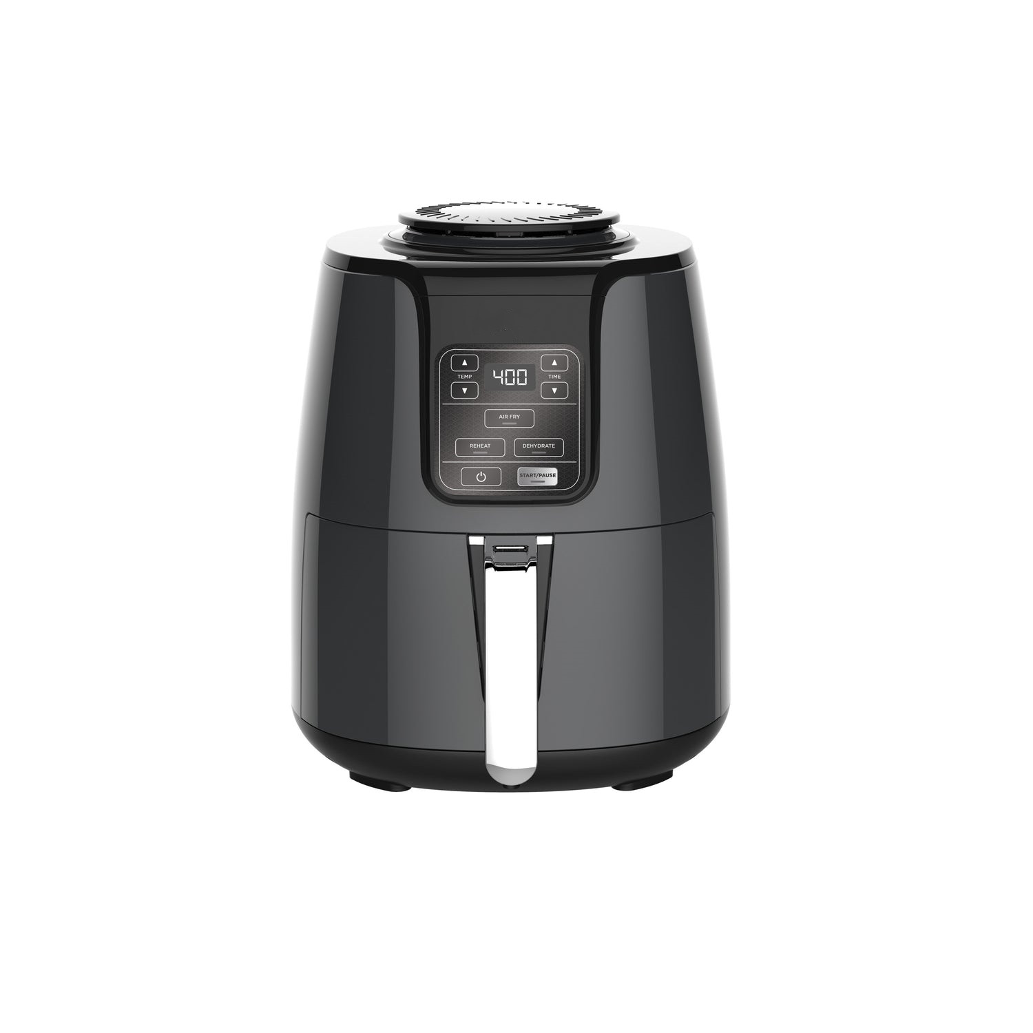 (Store Closing Sale) 4 Quart Air Fryer with Reheat & Dehydrate, Black, Silver, AF100WM