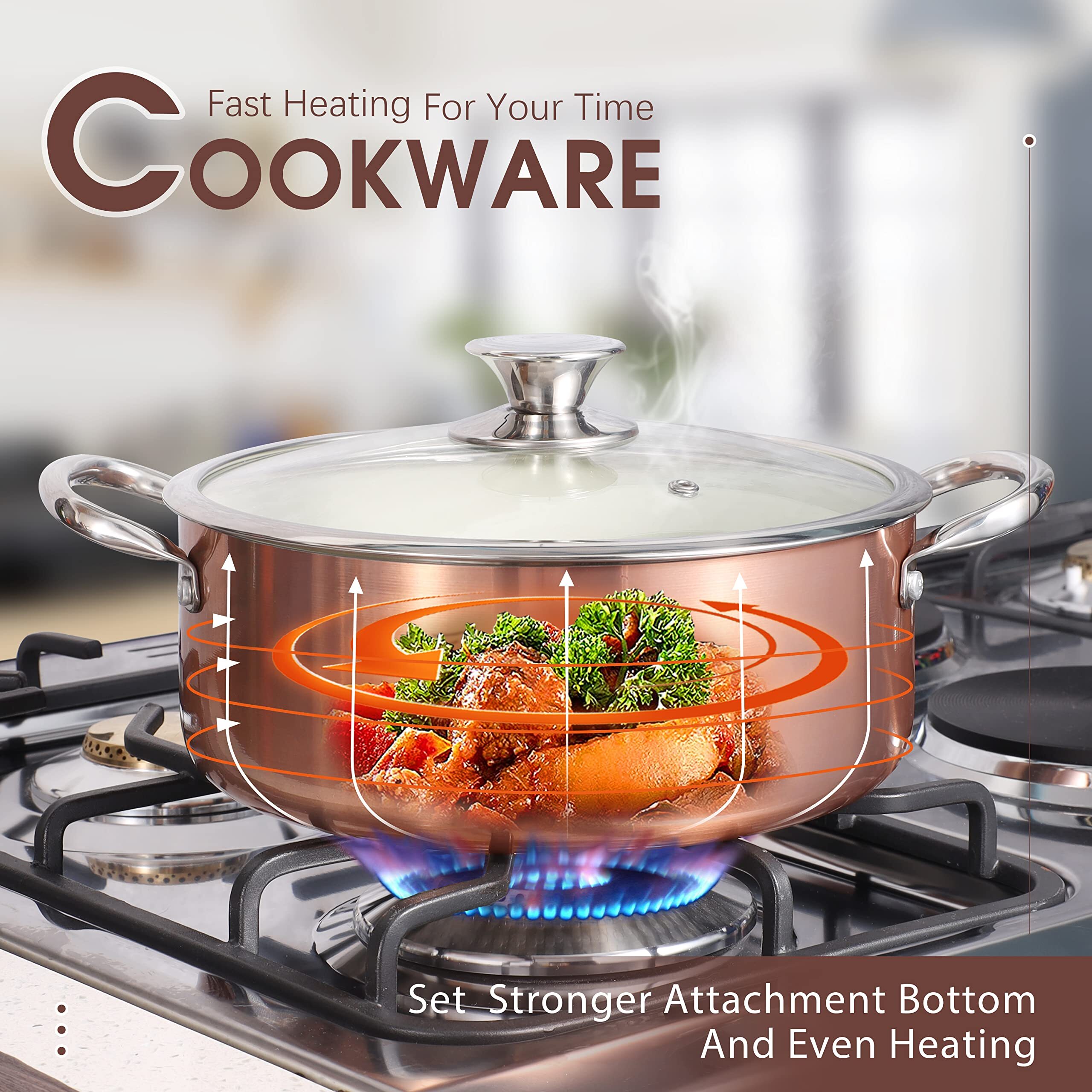 13-Piece Cookware Set Non-stick Ceramic Coating Cooking Set