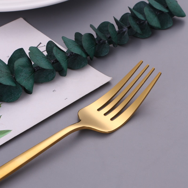 Gold Cutlery Set Stainless Steel