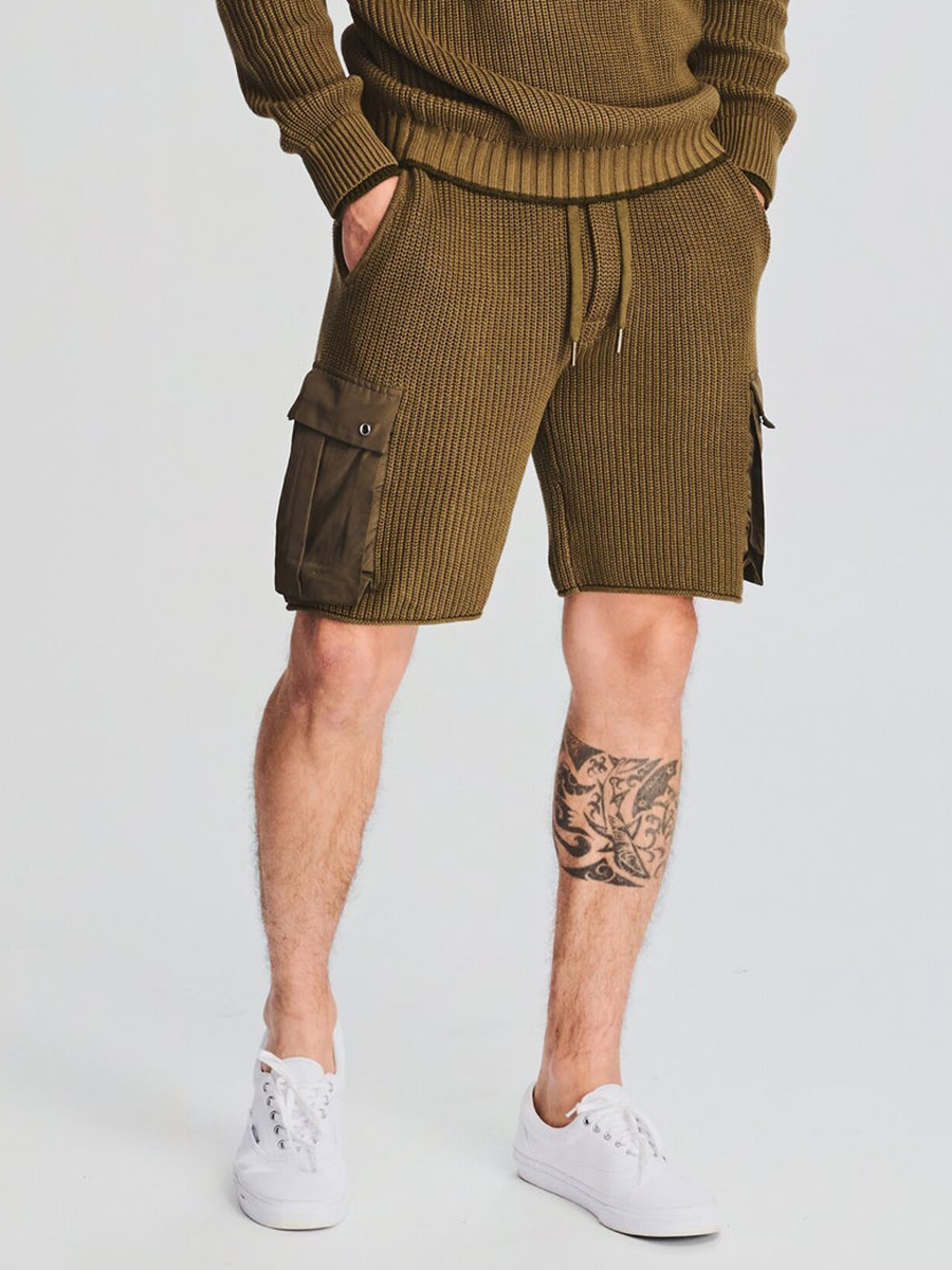 RELAXED OPEN STITCH TIPPED KNITTED SHORTS