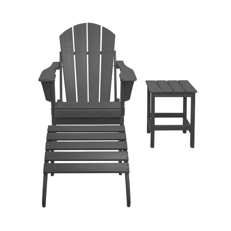 Shawnna Resin Folding Adirondack Chair Ottoman