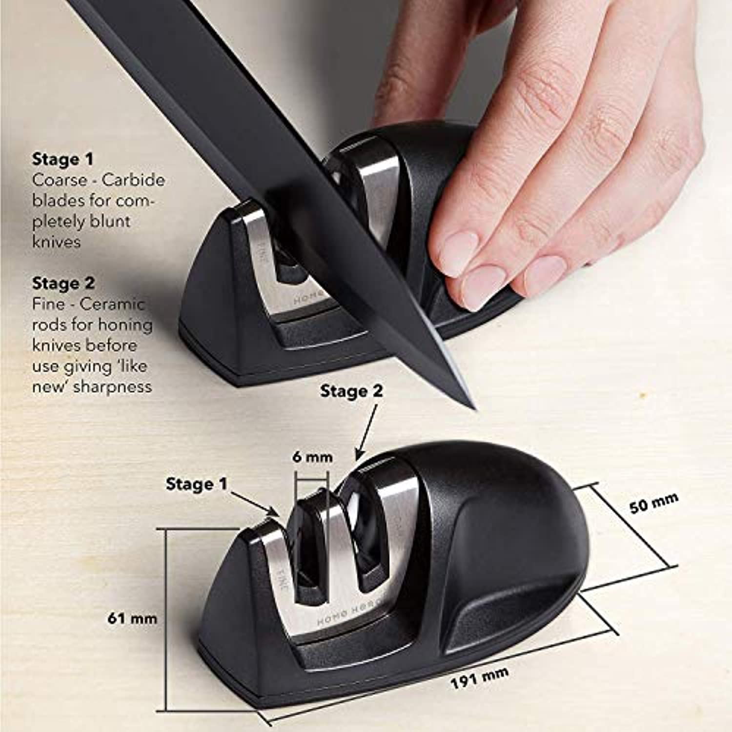 (Store Closing Sale) Kitchen Knife Set with Acrylic Block, Scissors, Peeler and Knife Sharpener Full 17 Piece Stainless Steel Kitchen Knives Set