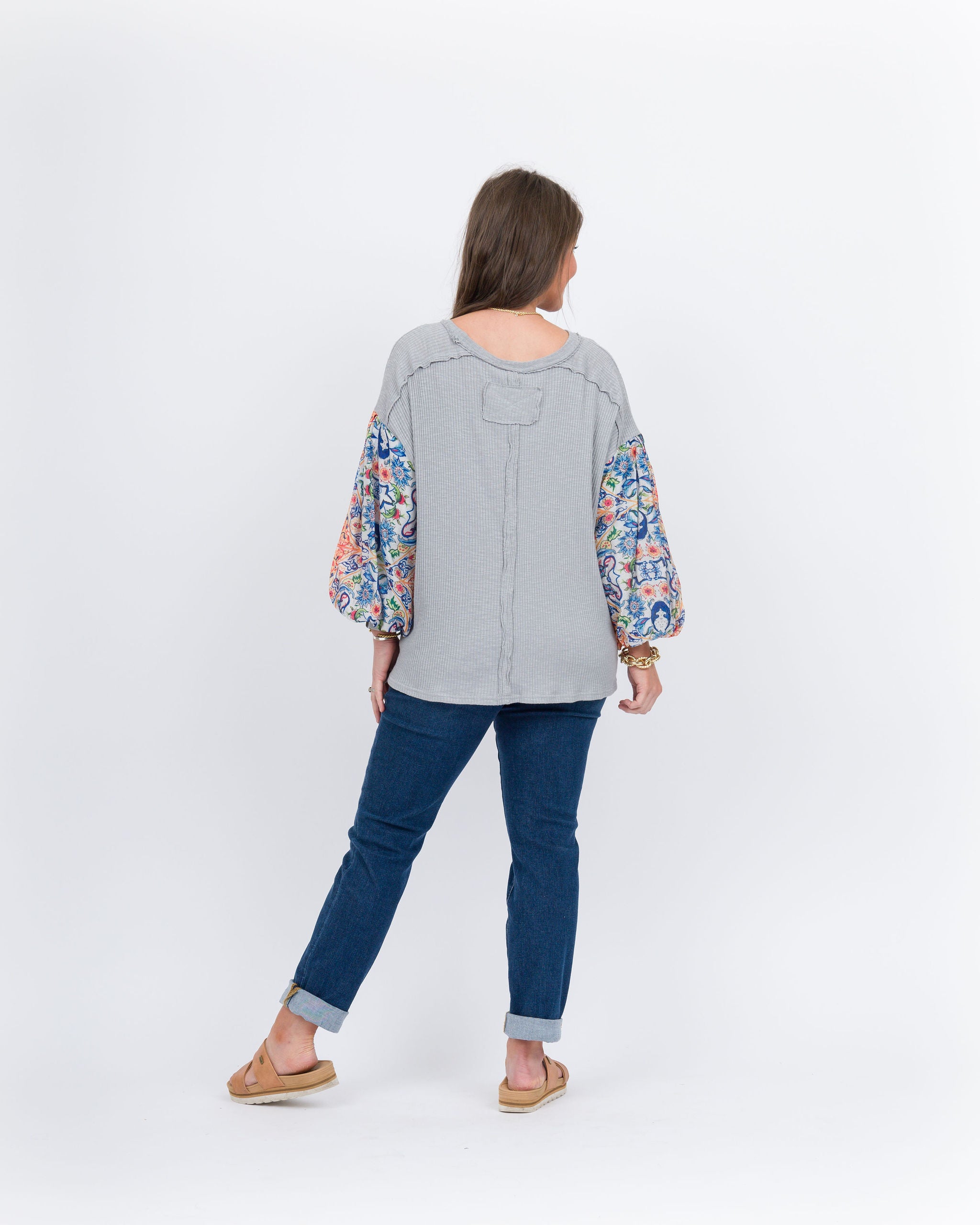 Emberly Top - Blue Gray