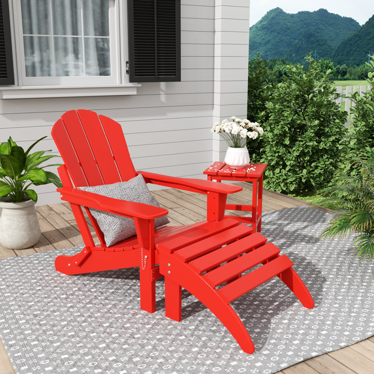 Shawnna Resin Folding Adirondack Chair Ottoman