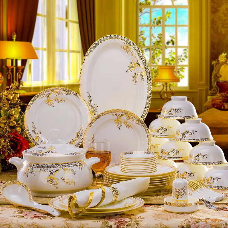 (Store Closing Sale) 58pcs deluxe ceramic tableware set