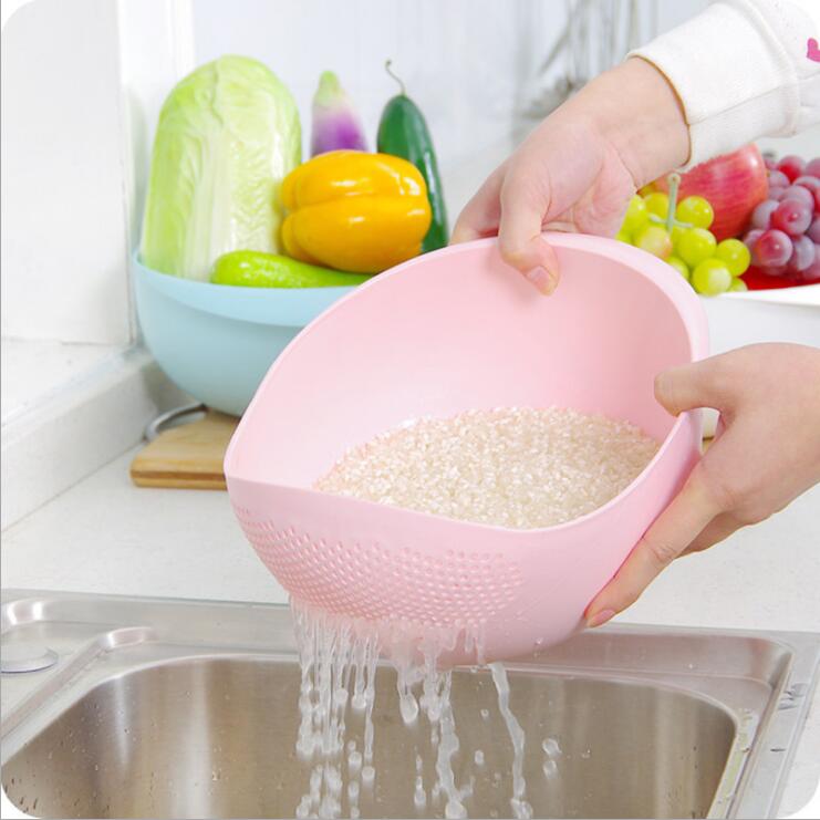 (Store Closing Sale) Food Grade Plastic Rice Beans Peas Washing Filter Strainer Basket Sieve Drainer Cleaning Gadget Kitchen Accessories