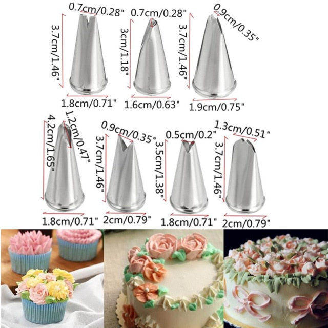 (Store Closing Sale) 1/3/5/7pc/set of chrysanthemum Nozzle Icing Piping Pastry