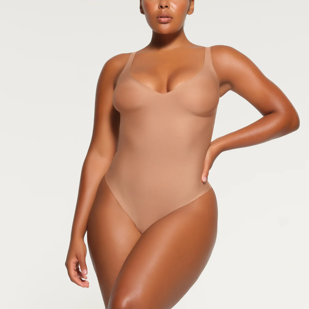 Unlined Plunge Thong Bodysuit