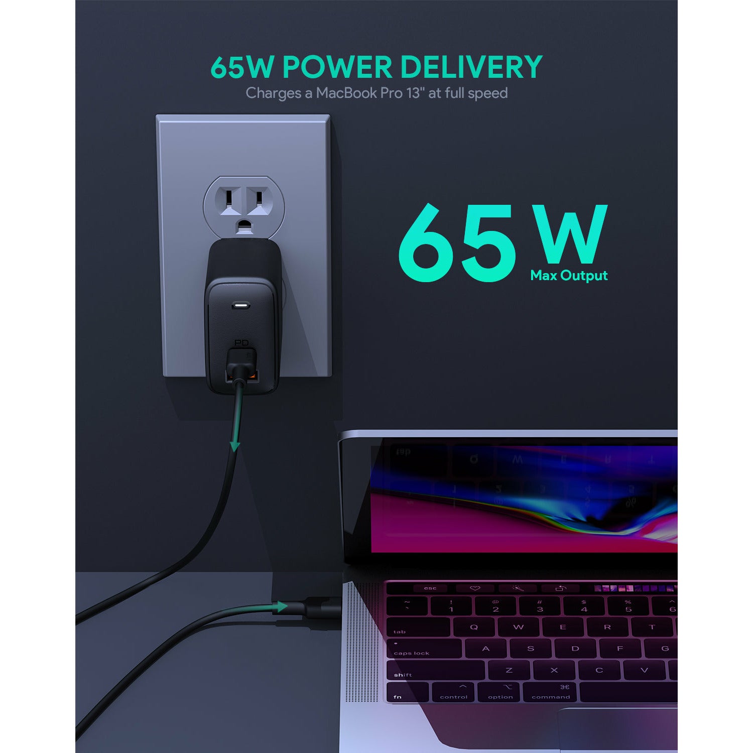 AUKEY PA-B3 Omnia 65W Fast USB C Charger