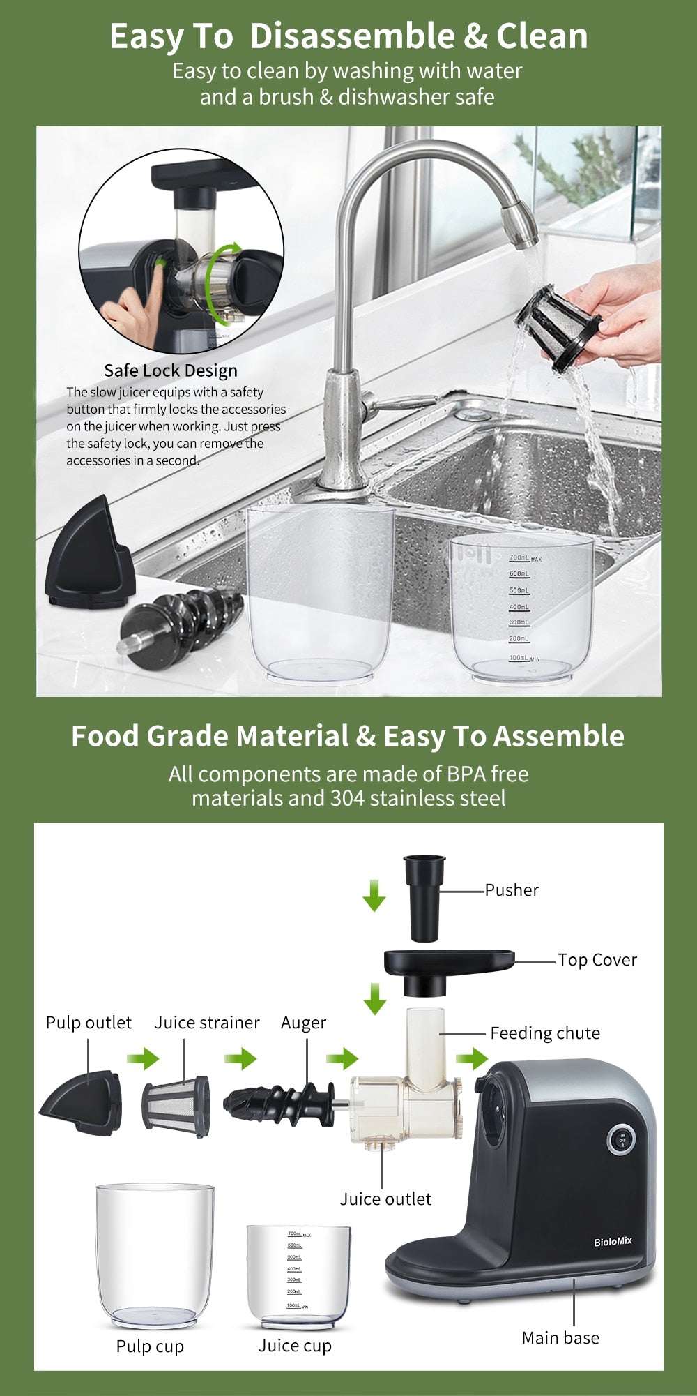 Slow Masticating Auger Juicer