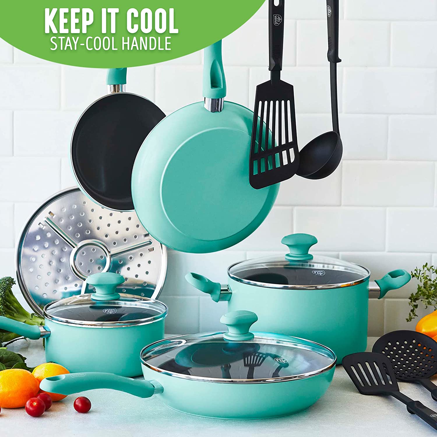 (Store Closing Sale) Healthy Ceramic Nonstick 13 Piece