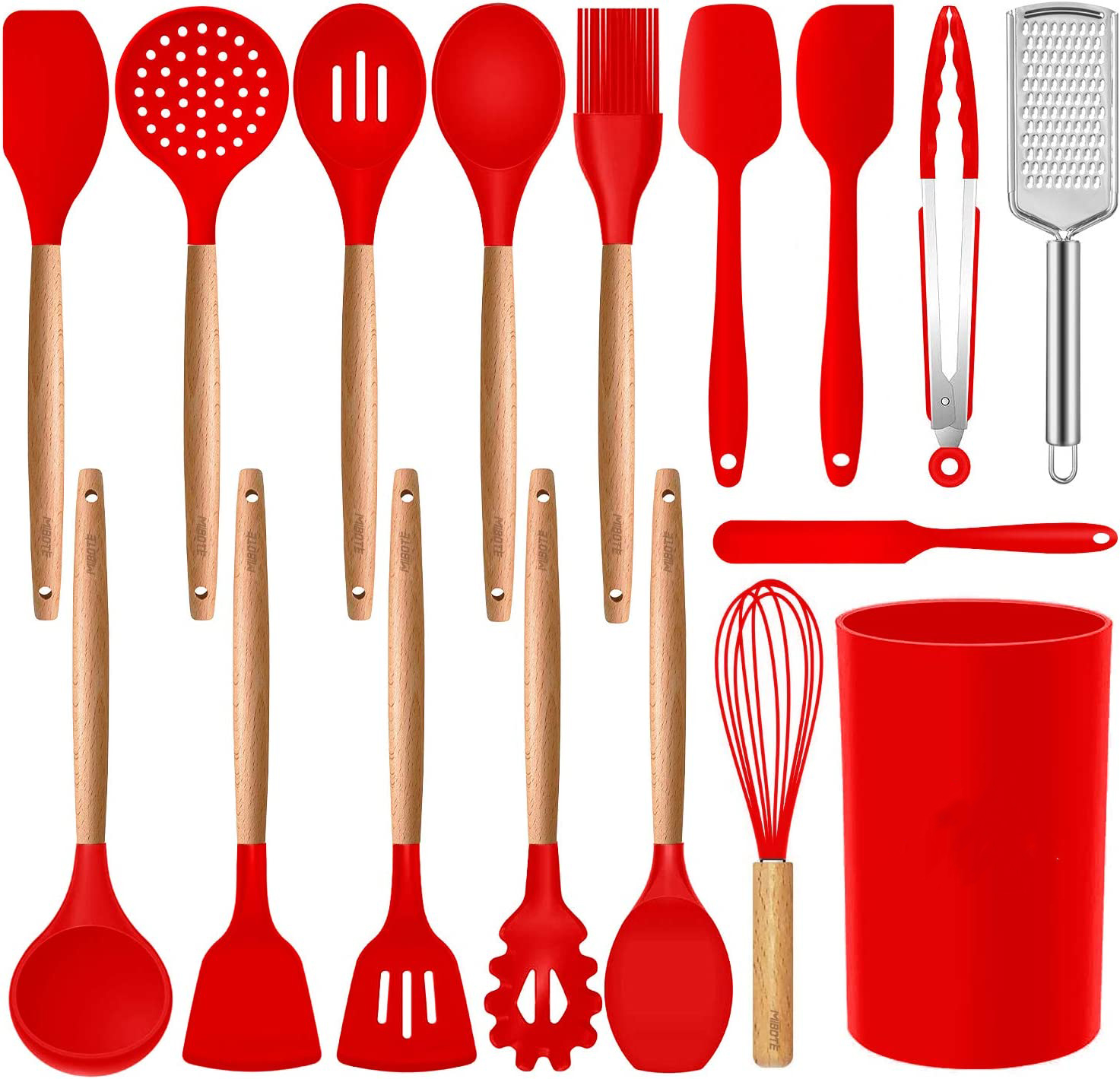 (Store Closing Sale) Silicone cooking utensils set, kitchen utensils 17-piece set