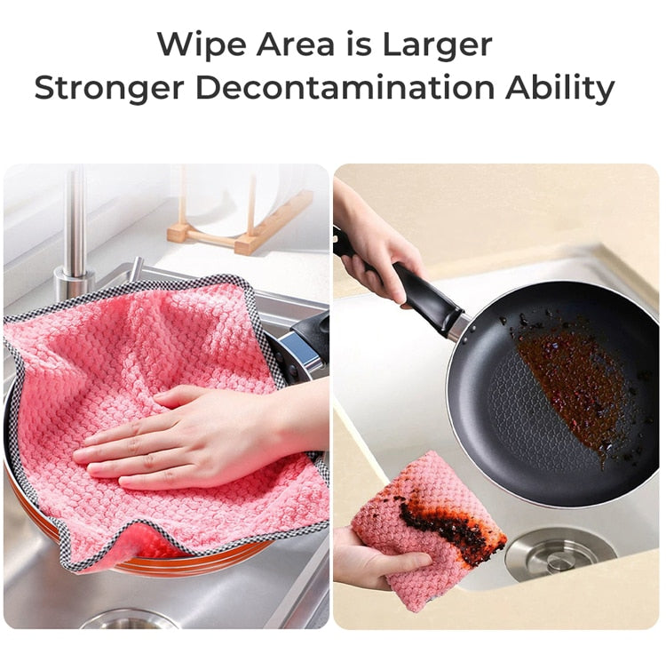 5pcs Household Kitchen Rags Gadgets