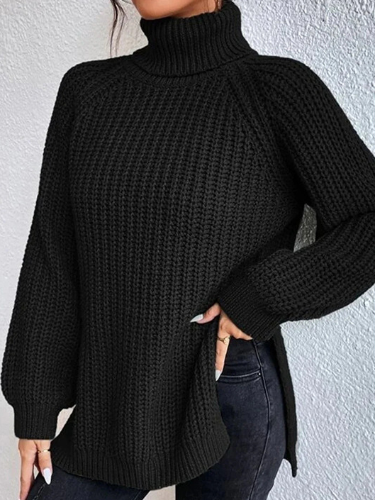 Women Wool/Knitting Plain Long Sleeve Comfy Casual Sweater