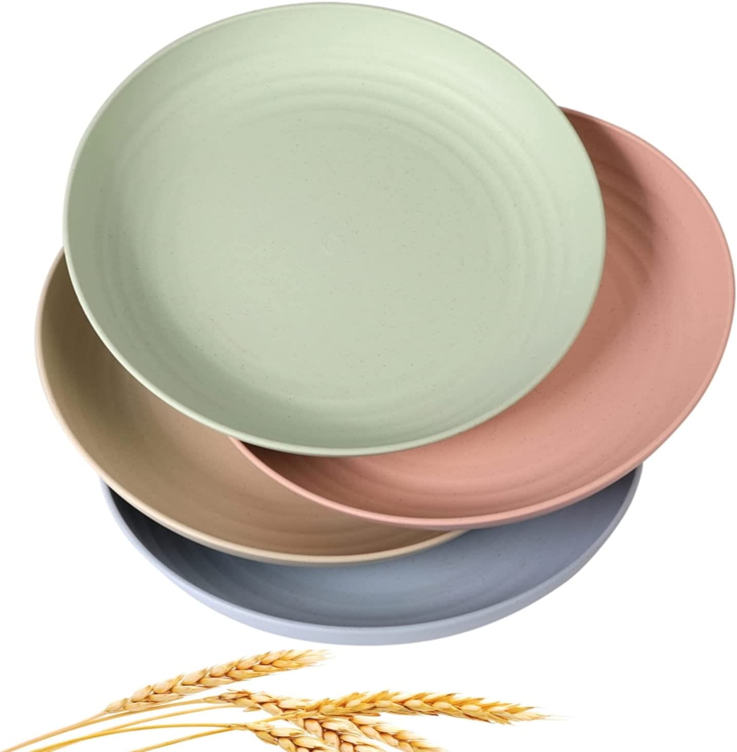 (Store Closing Sale) Wheat Straw Plate Lightweight Unbreakable Dinner Plate Set